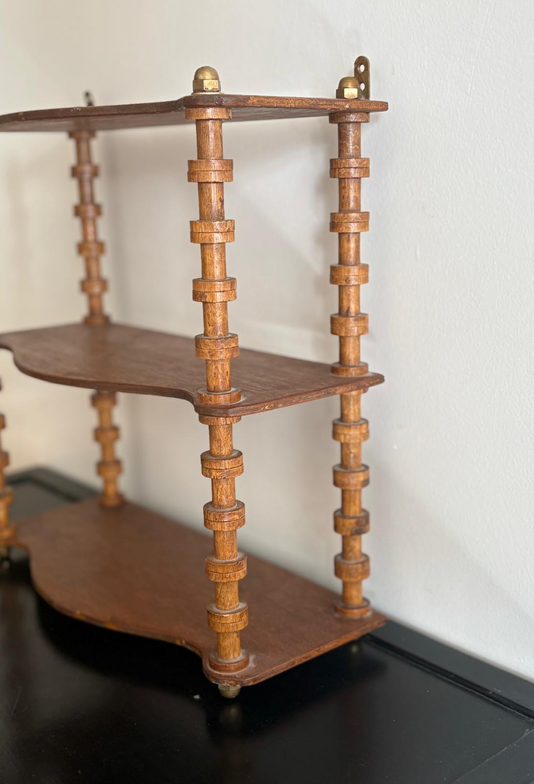 Vintage French Bobbin Shelf