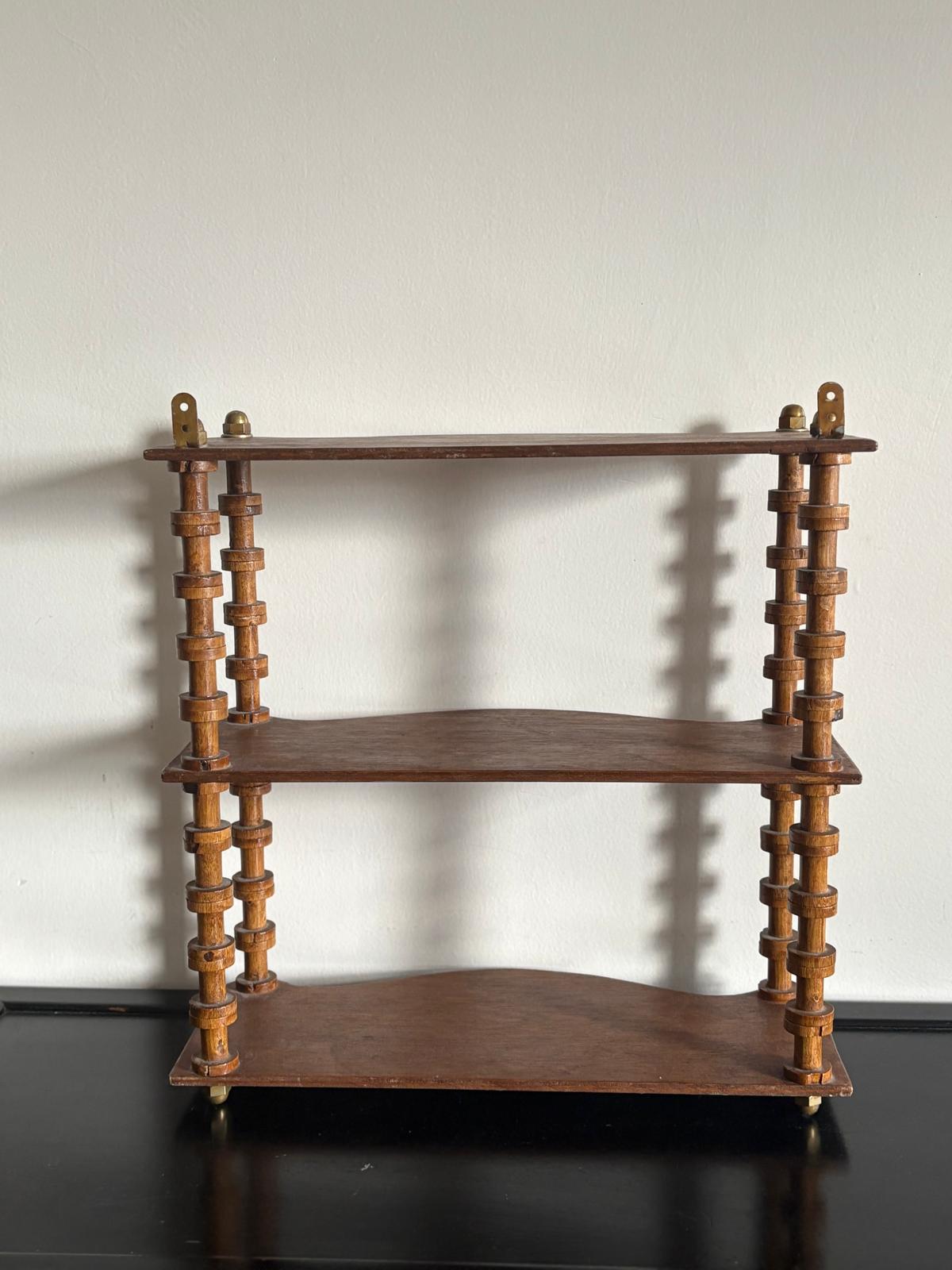 Vintage French Bobbin Shelf